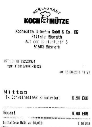 rtio Hffner Kochmtze Restaurant